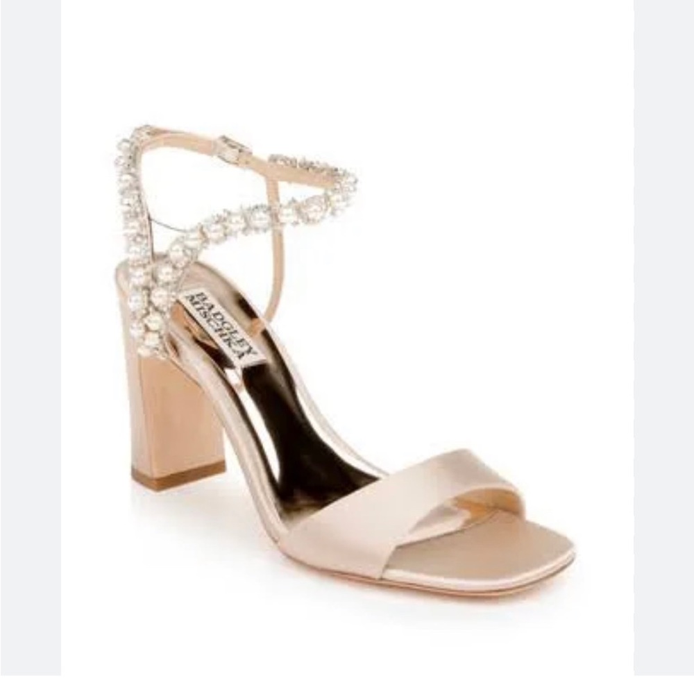 Badgley Mischka Korina Heeled Sandal - Size 9.5 - Nude